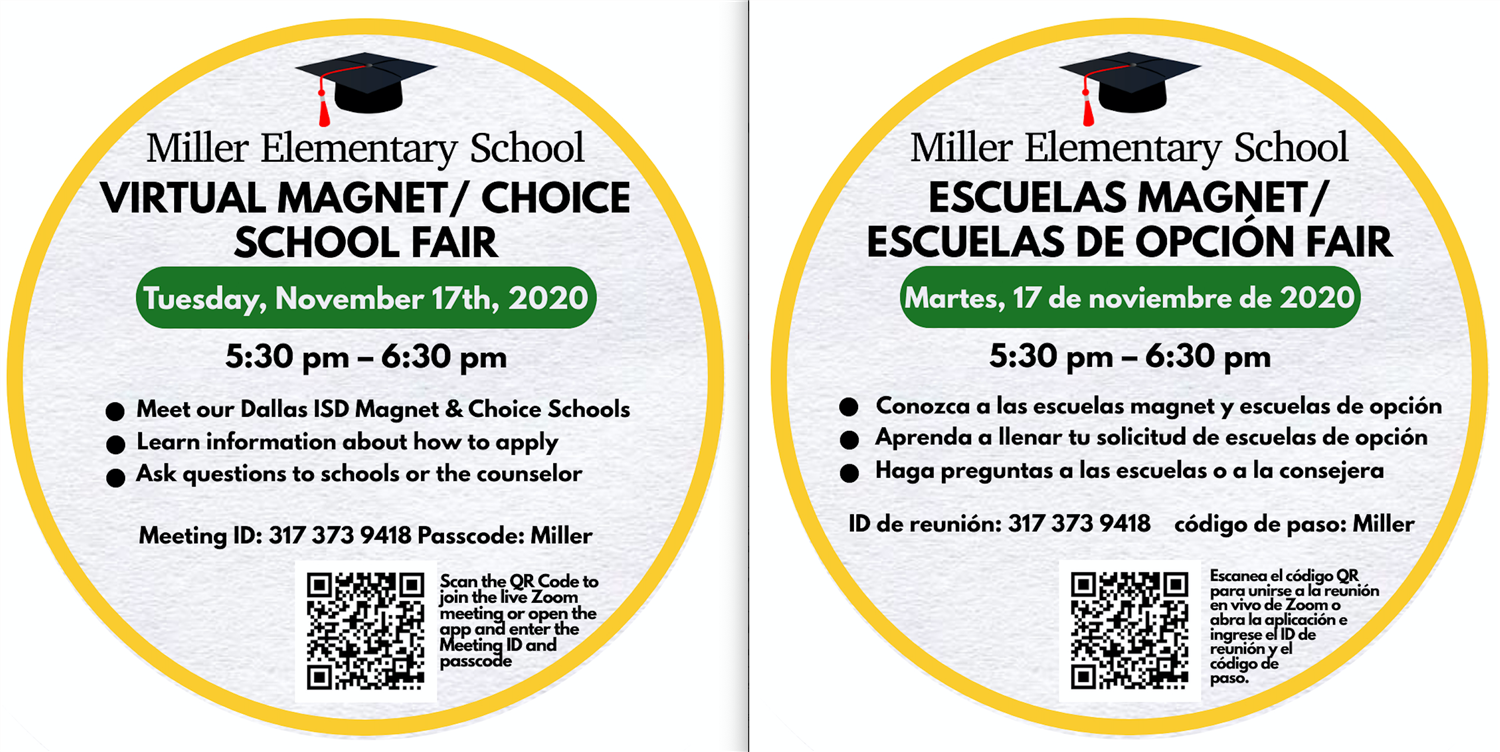 Miller Virtual Magnet/ Choice School Fair